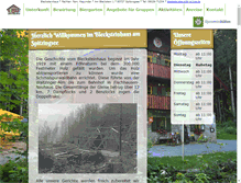 Tablet Screenshot of blecksteinhaus.de